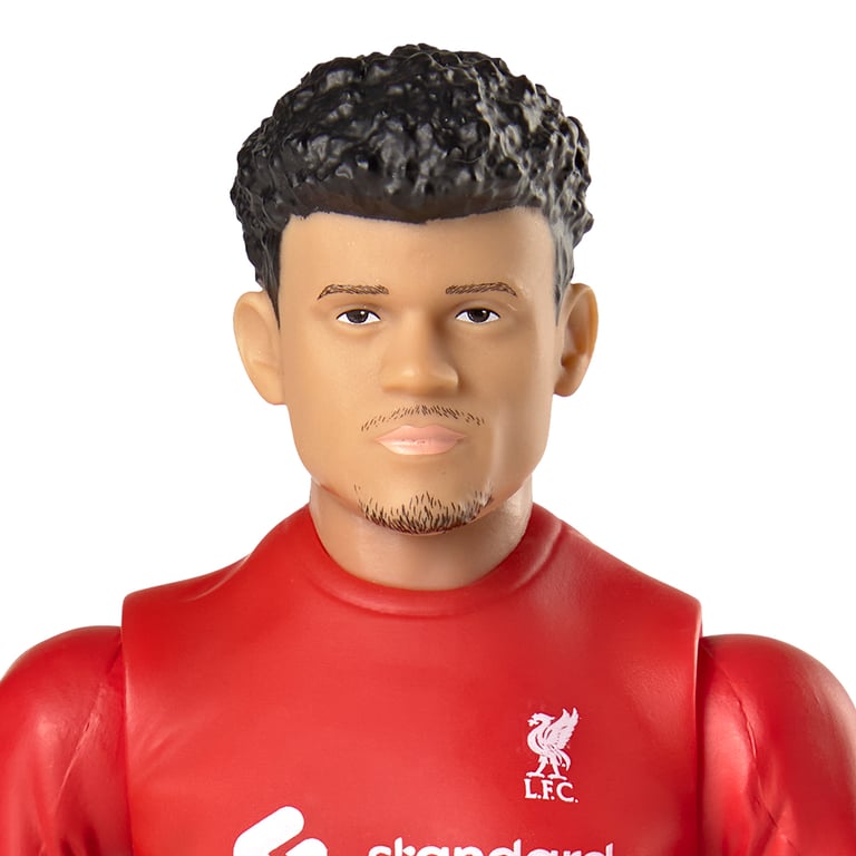 Liverpool FC Luis Diaz 20cm Action Figure - 10 Points of Articulation & Official Liverpool Football Included