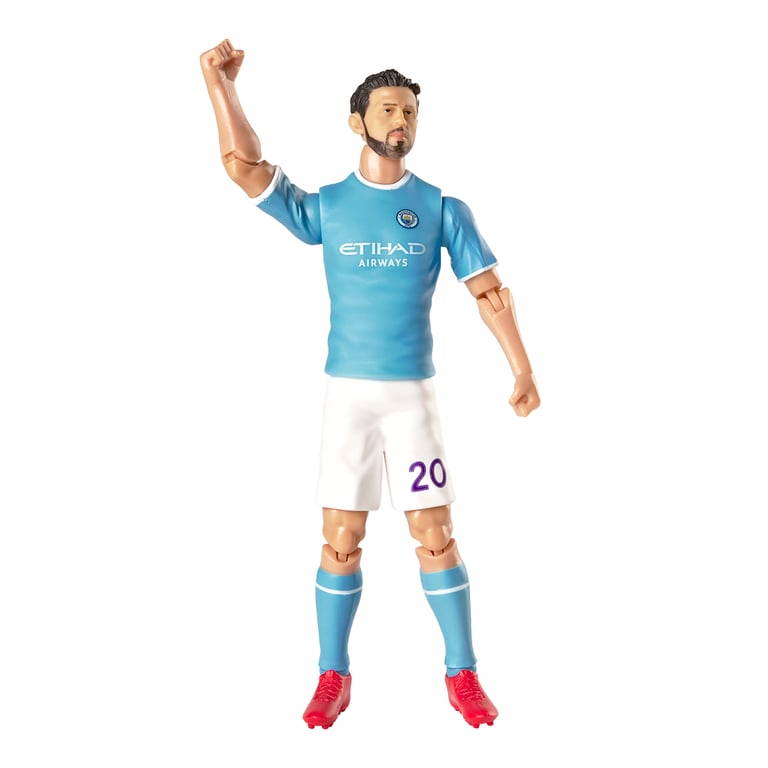 Manchester City FC Bernardo Silva 20cm Detailed Action Figure with 10 Points of Articulation