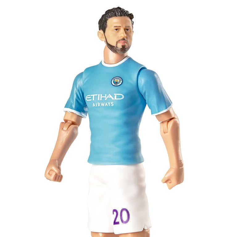 Manchester City FC Bernardo Silva 20cm Detailed Action Figure with 10 Points of Articulation