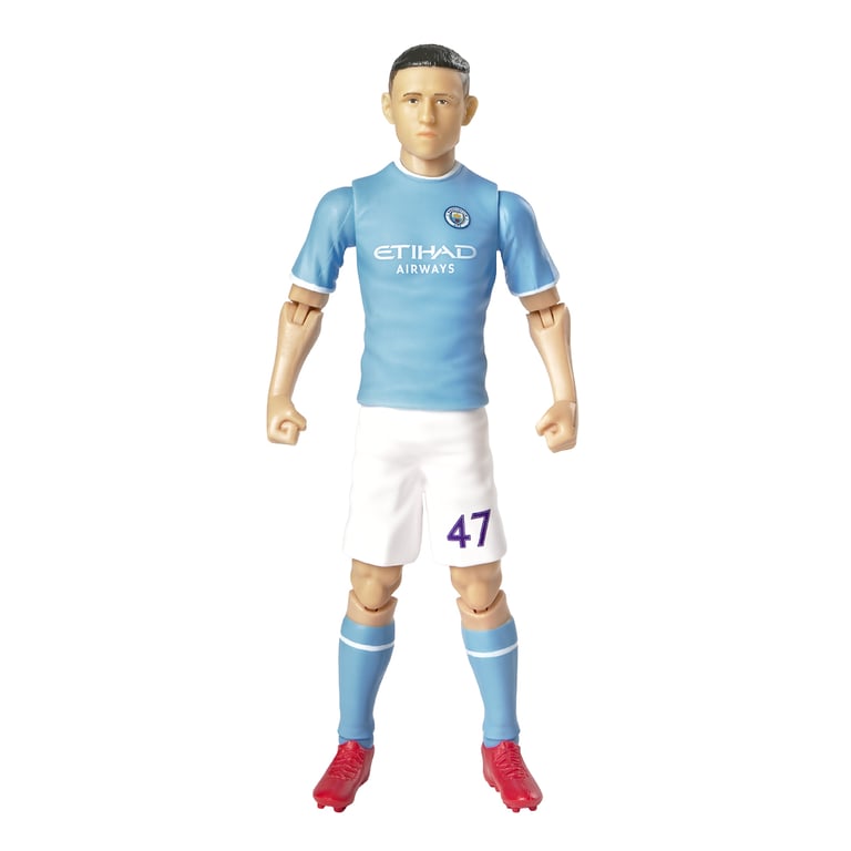 Manchester City FC Foden 20cm Action Figure with 10 Points of Articulation and City Football Included