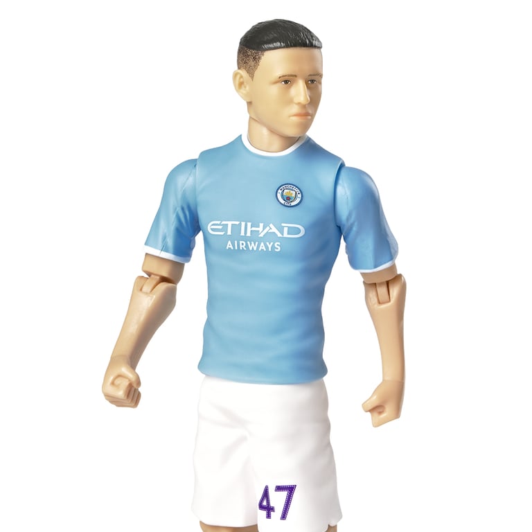 Manchester City FC Foden 20cm Action Figure with 10 Points of Articulation and City Football Included