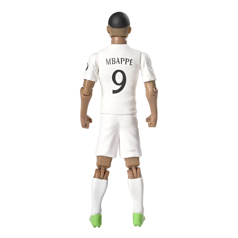 Real Madrid CF Mbappe 20cm Soccer Action Figure with Team Kit and Articulation