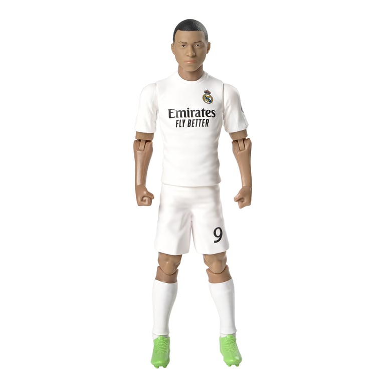 Real Madrid CF Mbappe 20cm Soccer Action Figure with Team Kit and Articulation