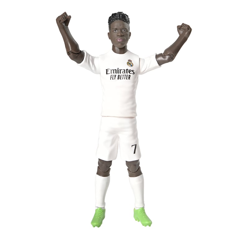 Vinicius Jr 20cm Articulated Action Figure - Official Real Madrid Soccer Player Figurine