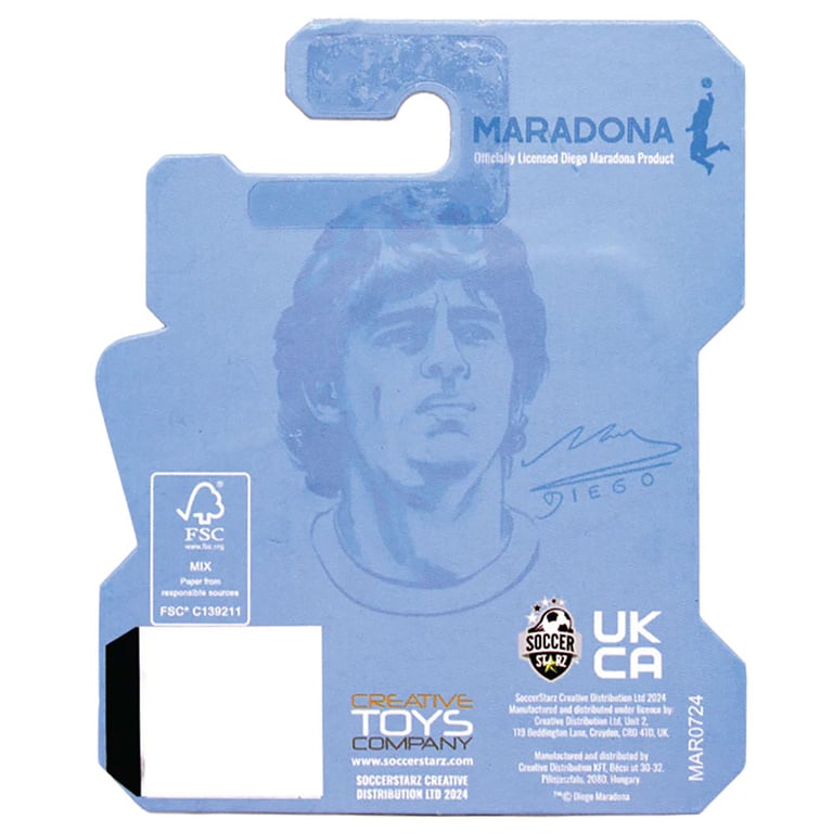 Maradona Argentina SoccerStarz 5cm Tall Collectible Figure on Green Base