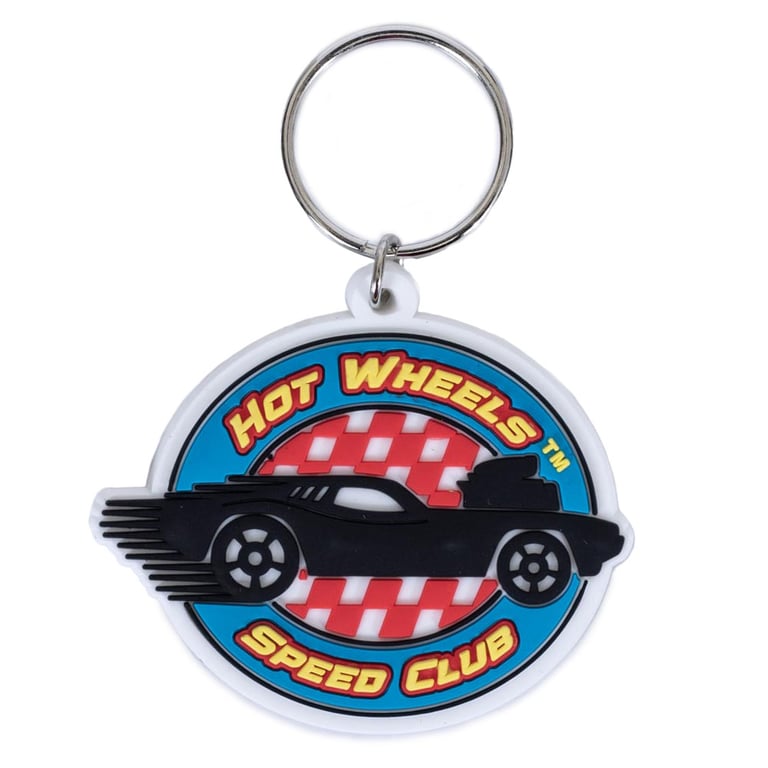Hot Wheels Speed Club PVC Keyring - Durable and Colorful Keychain