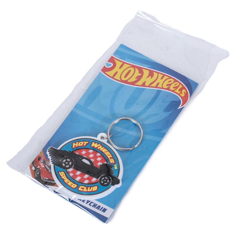 Hot Wheels Speed Club PVC Keyring - Durable and Colorful Keychain