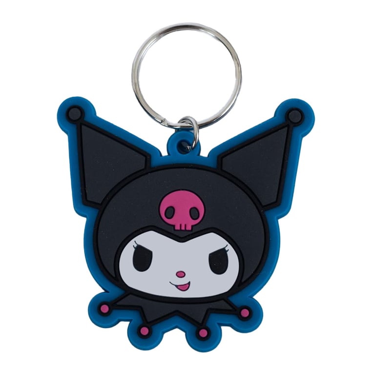 Kuromi Smile Durable PVC Keyring - Colourful and Washable Keychain