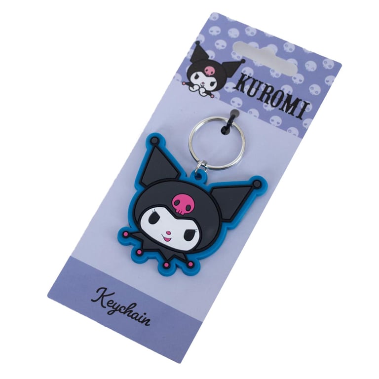 Kuromi Smile Durable PVC Keyring - Colourful and Washable Keychain