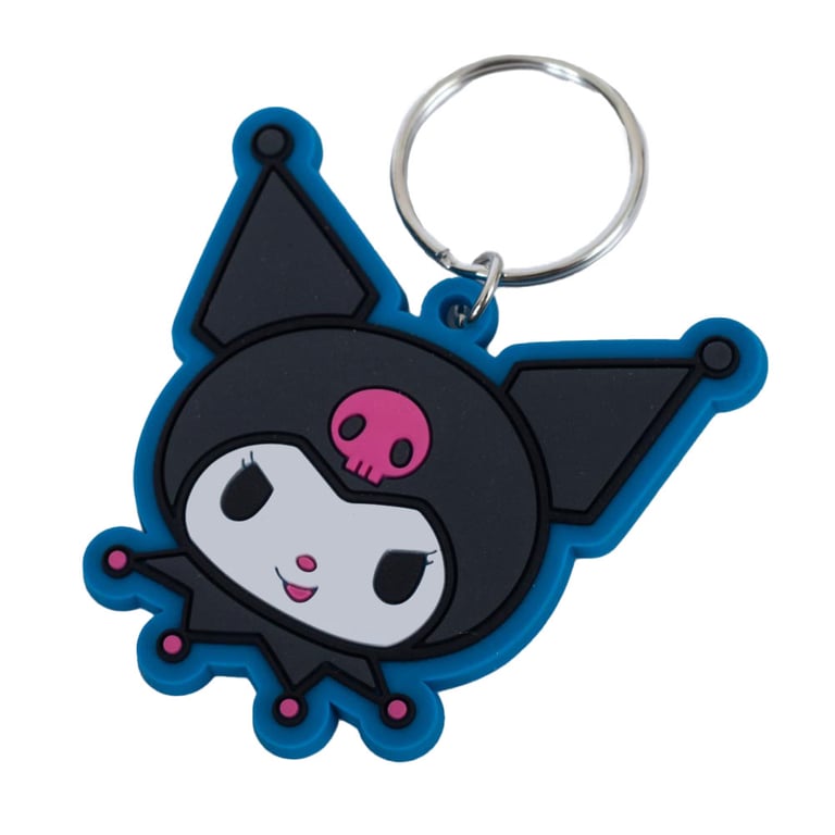Kuromi Smile Durable PVC Keyring - Colourful and Washable Keychain