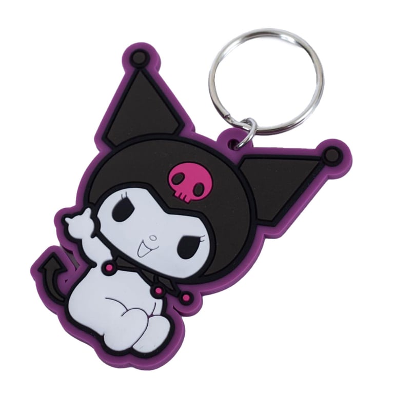 Kuromi Rocking PVC Keyring - Soft & Durable Colorful Keychain