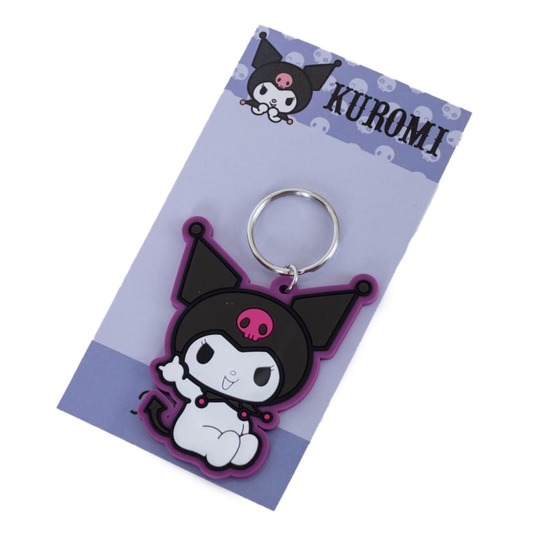 Kuromi Rocking PVC Keyring - Soft & Durable Colorful Keychain