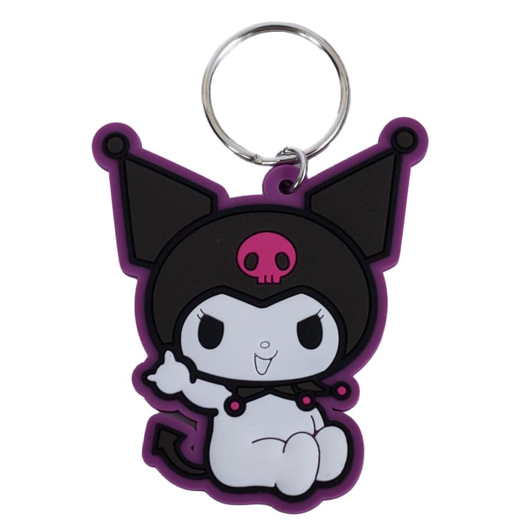 Kuromi Rocking PVC Keyring - Soft & Durable Colorful Keychain