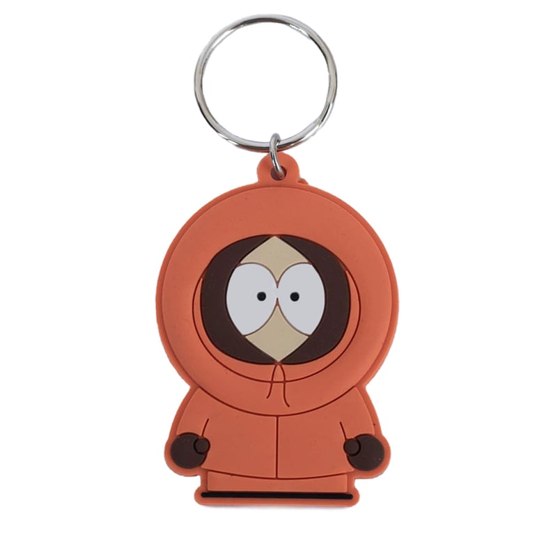South Park Kenny PVC Keychain - Durable, Colorful Cartoon Character Keyring with Chain and Split Ring