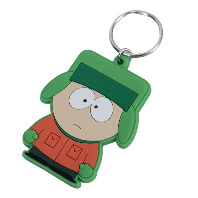 South Park Kyle Durable PVC Keychain with Chain and Split Ring