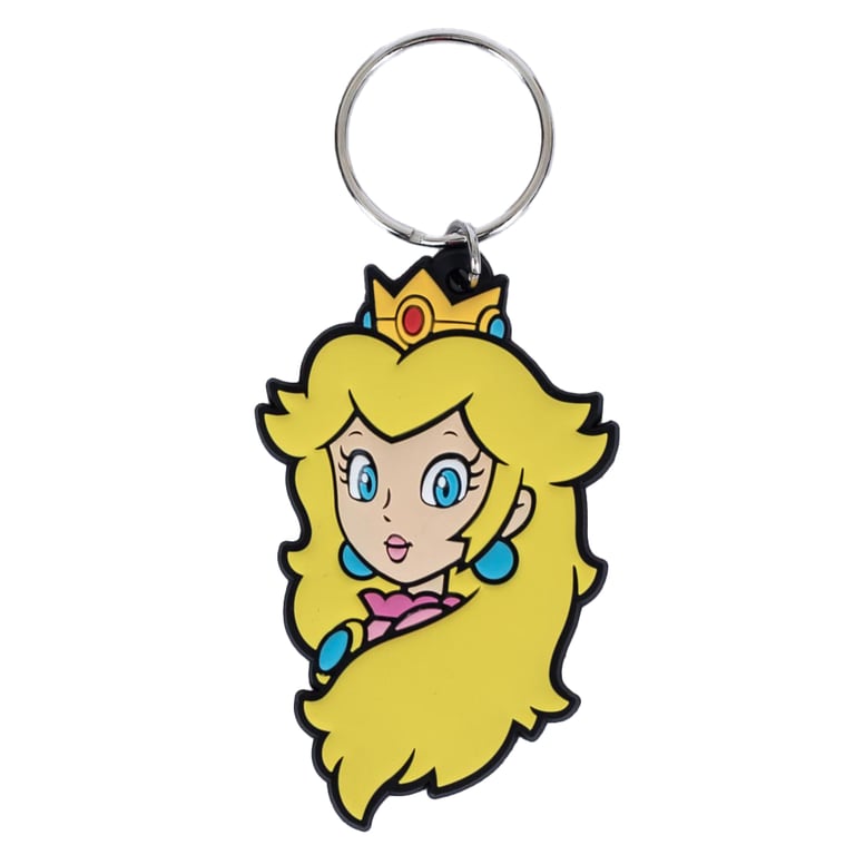 Super Mario Princess Peach 5mm Thick PVC Keychain