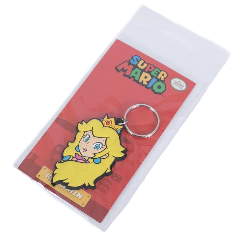 Super Mario Princess Peach 5mm Thick PVC Keychain