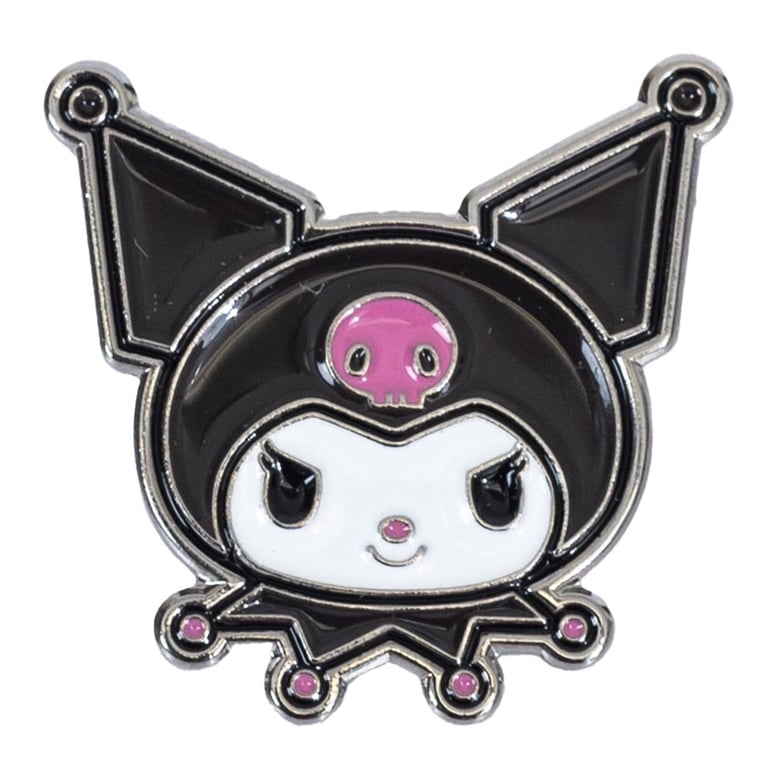 Kuromi Character Enamel Pin Badge - Colorful Collectible with Rubber Push Fixing