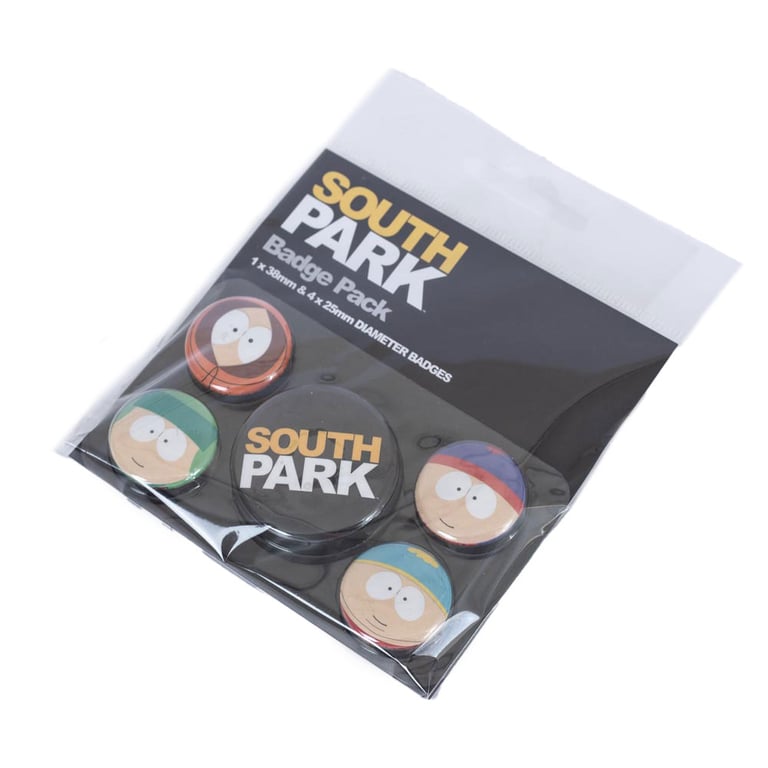 South Park Character Badge Set - Collectible Badges with Safety Pin Fixing