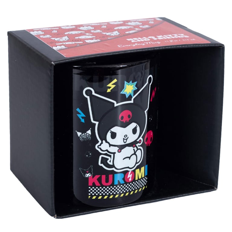 Kuromi CMYK Ceramic Coffee Mug - Kiln-Fired Glazed Finish