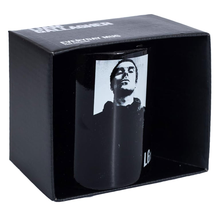Liam Gallagher Manchester RnR Ceramic Coffee Mug - Black & White Design
