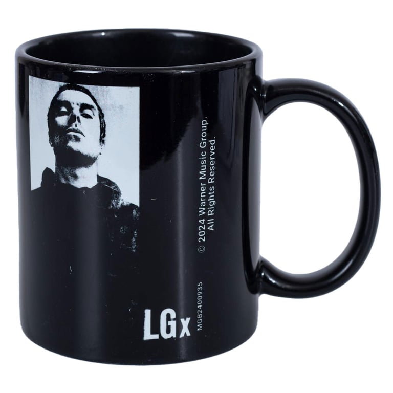 Liam Gallagher Manchester RnR Ceramic Coffee Mug - Black & White Design