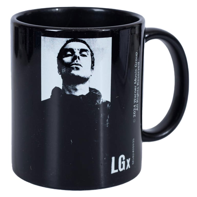 Liam Gallagher Manchester RnR Ceramic Coffee Mug - Black & White Design