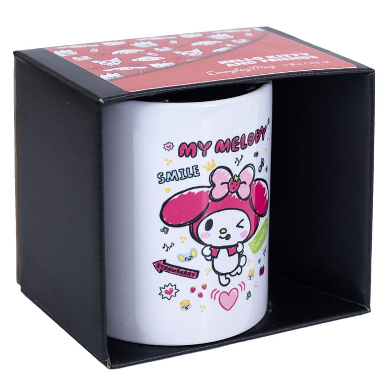 My Melody Ceramic Coffee Mug - Kiln-Fired Finish with Colorful Design