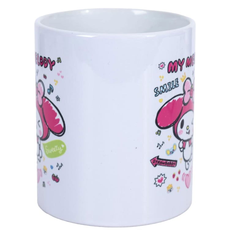 My Melody Ceramic Coffee Mug - Kiln-Fired Finish with Colorful Design