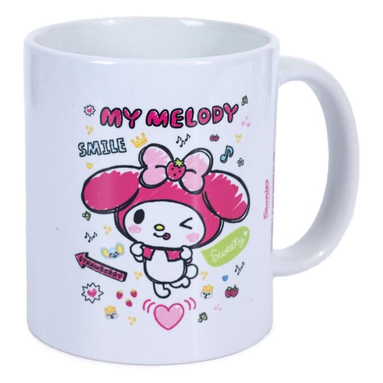 My Melody Ceramic Coffee Mug - Kiln-Fired Finish with Colorful Design