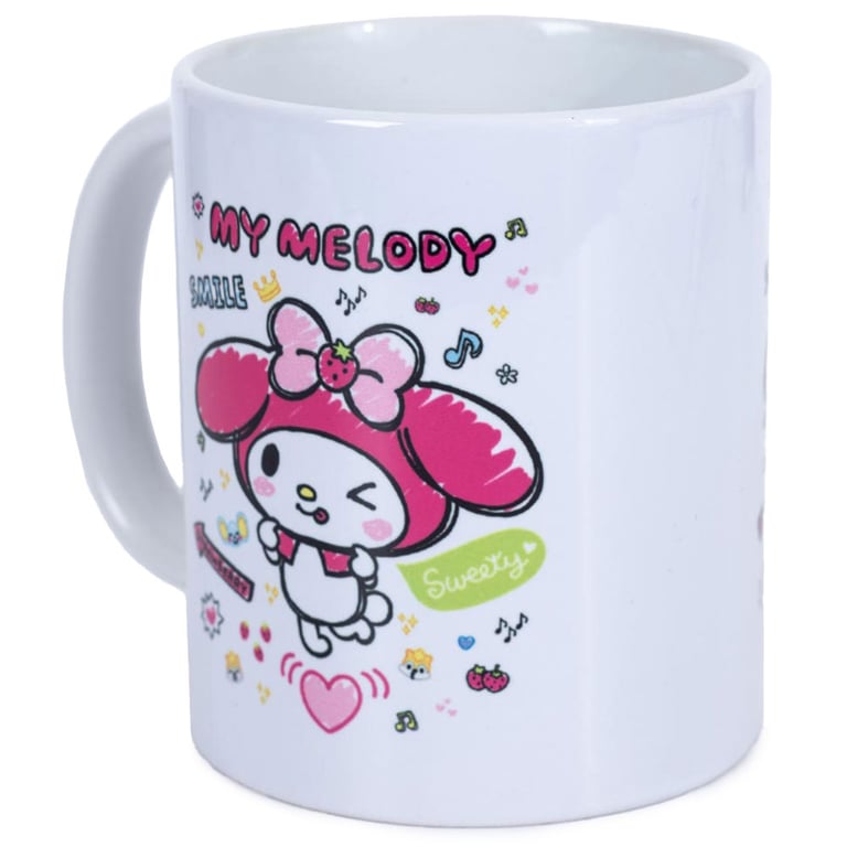My Melody Ceramic Coffee Mug - Kiln-Fired Finish with Colorful Design