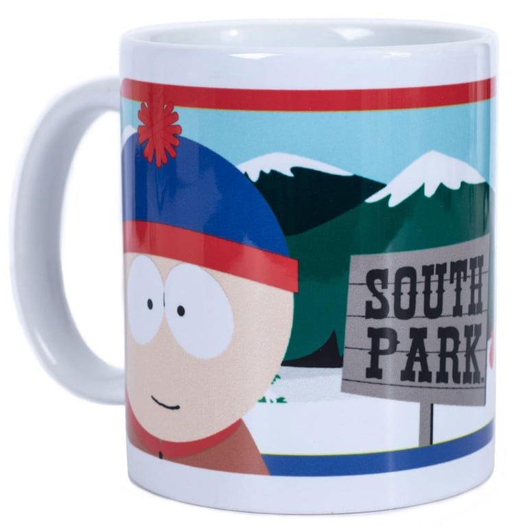 South Park Stan Ceramic Coffee Mug Featuring Iconic Sign Design
