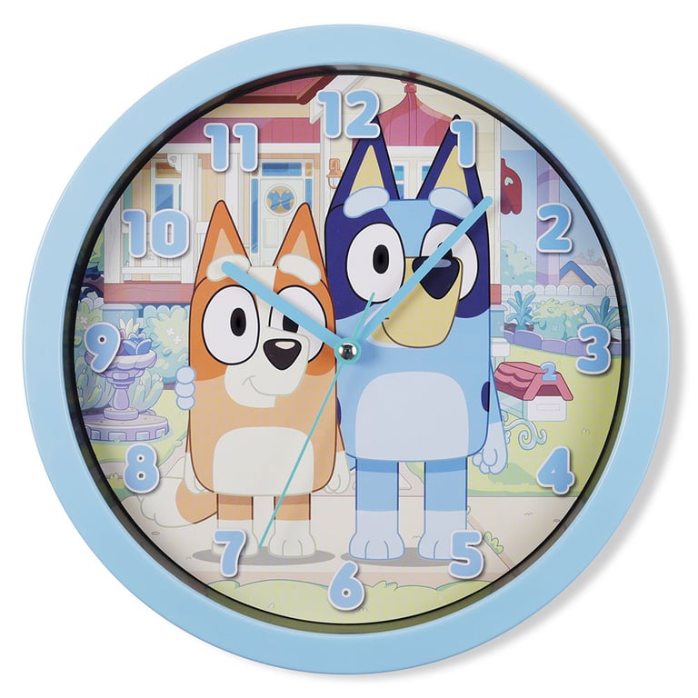 Bluey Wall Clock - Modern Quartz Movement Plastic Hanging Clock with Clear Font Design