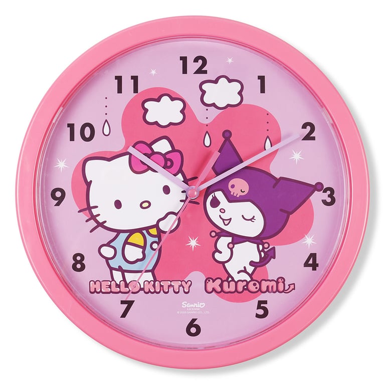 Hello Kitty Modern Plastic Wall Clock with Quartz Movement