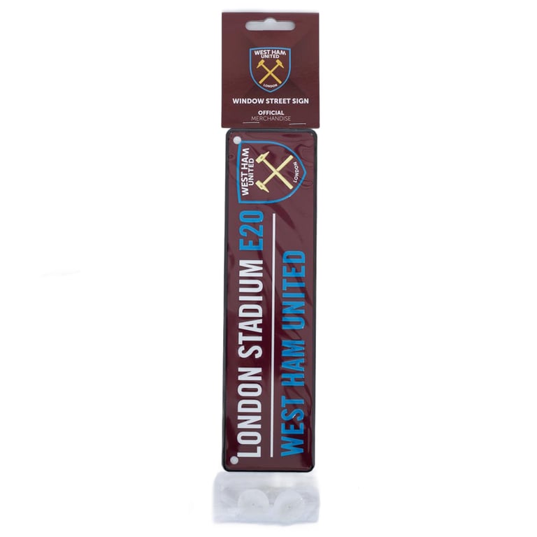 West Ham United FC Colour Metal Window Sign - London Stadium E20 Decorative Road Sign