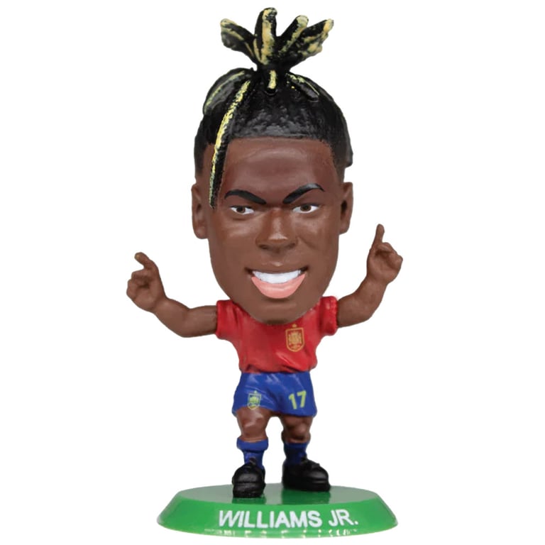 Spain SoccerStarz Nico Williams Collectable Figure - Classic Home Kit 5cm Tall