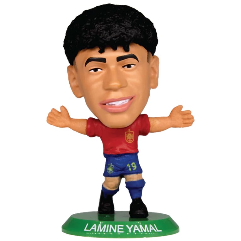 Spain SoccerStarz Lamine Yamal Collectable Figure, 5cm Tall in Classic Spain Home Kit