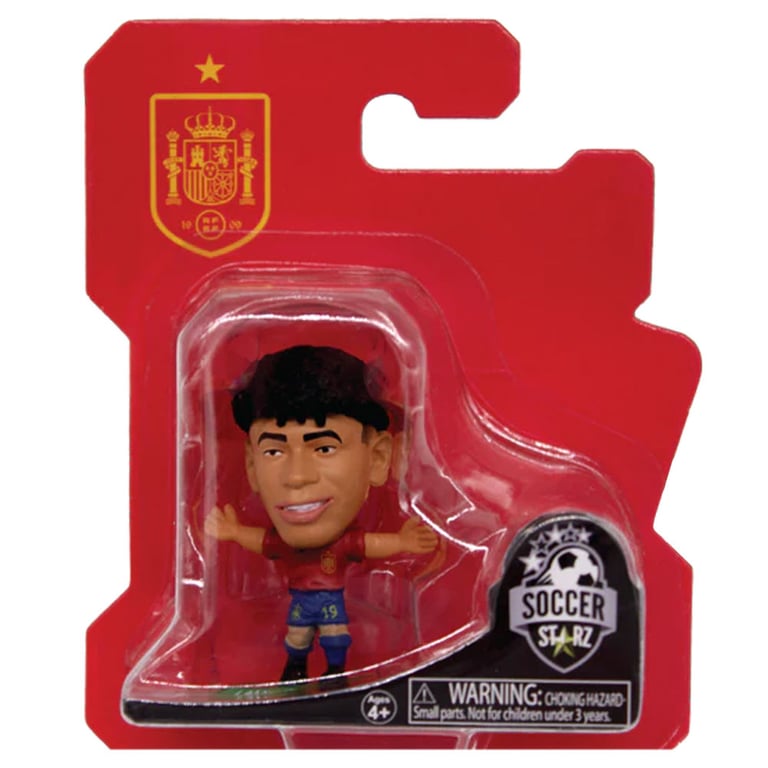 Spain SoccerStarz Lamine Yamal Collectable Figure, 5cm Tall in Classic Spain Home Kit