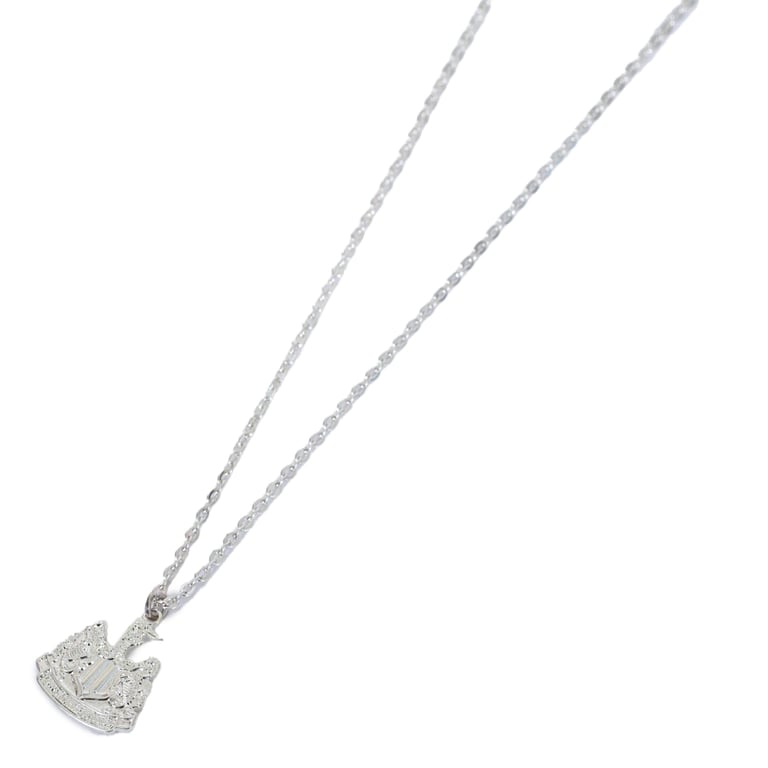Newcastle United FC Silver Plated Crest Pendant Necklace with Lobster Clasp