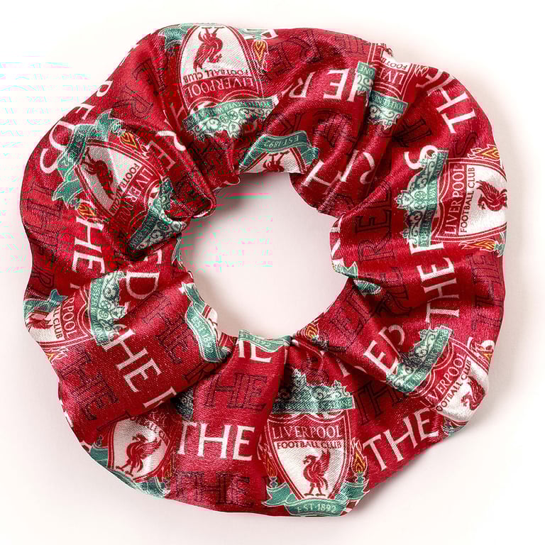 Liverpool FC Colourful Satin Scrunchie - Official Club Icons Hair Accessory