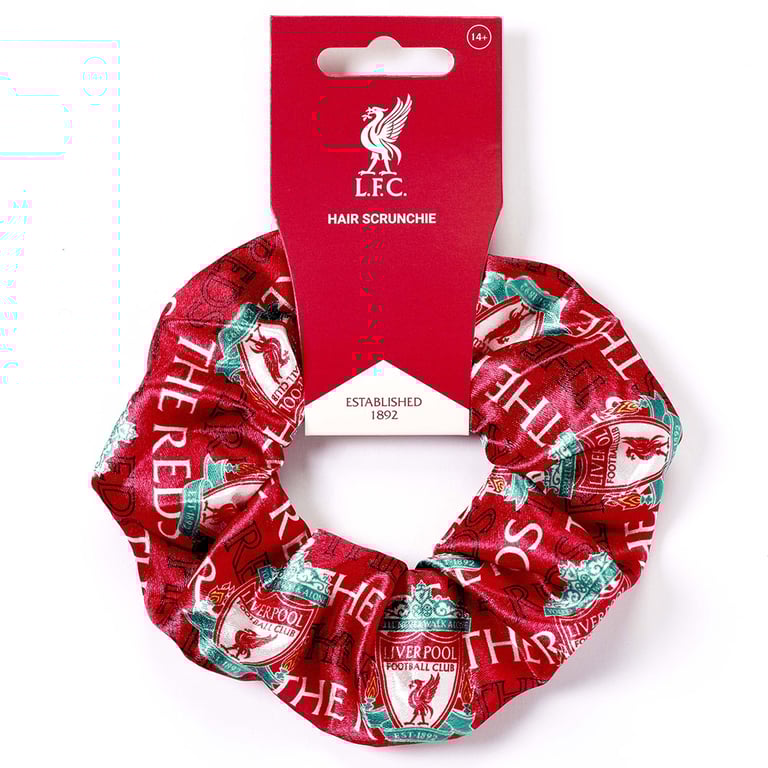 Liverpool FC Colourful Satin Scrunchie - Official Club Icons Hair Accessory
