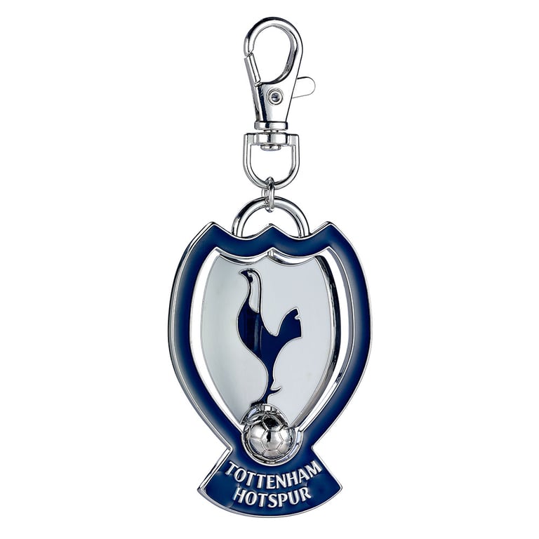 Tottenham Hotspur FC Metal Bag Charm with Spinning Center and Lobster Claw Clasp
