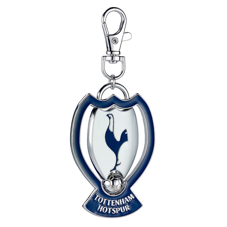 Tottenham Hotspur FC Metal Bag Charm with Spinning Center and Lobster Claw Clasp