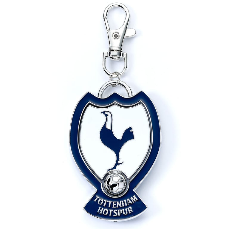 Tottenham Hotspur FC Metal Bag Charm with Spinning Center and Lobster Claw Clasp
