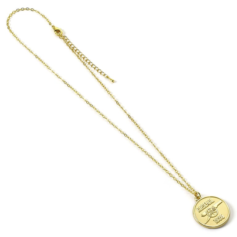 Arsenal FC Gold Finish Crest Necklace - Hypo-allergenic and Durable Football Club Jewelry