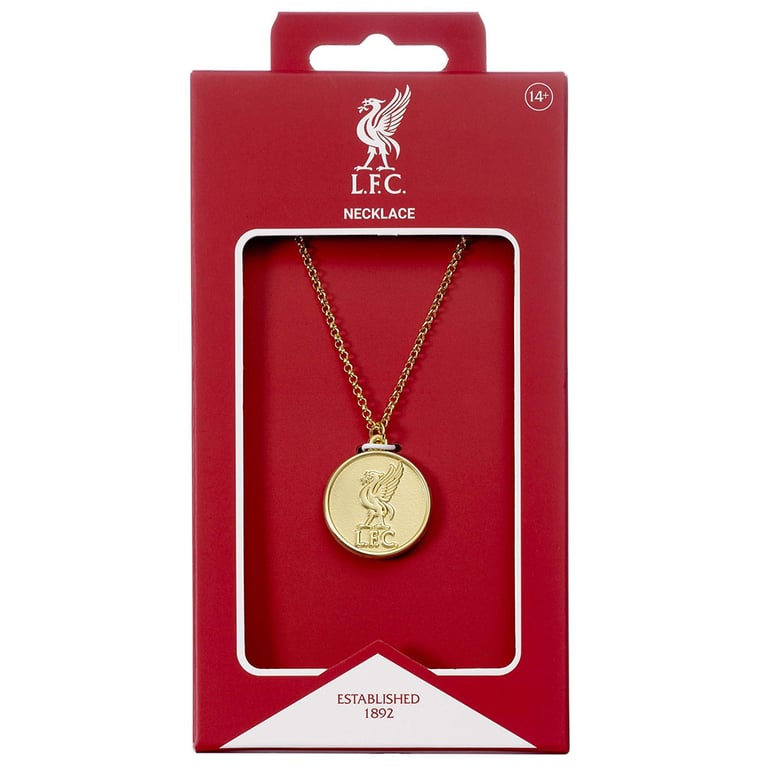 Liverpool FC Gold Finish Hypo-Allergenic Crest Necklace