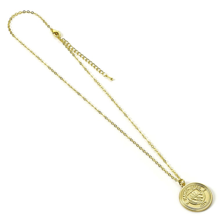 Manchester City FC Gold Finish Hypo-Allergenic Crest Necklace