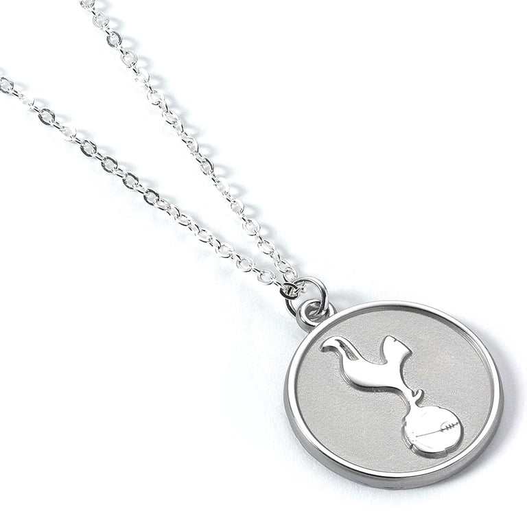 Tottenham Hotspur FC Silver Finish Hypo-Allergenic Crest Pendant Necklace