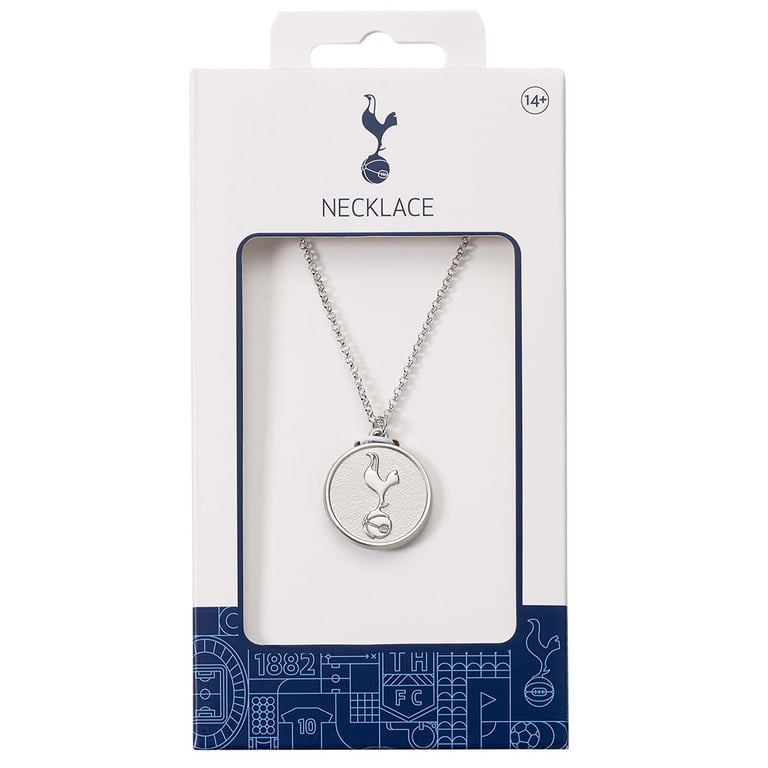 Tottenham Hotspur FC Silver Finish Hypo-Allergenic Crest Pendant Necklace