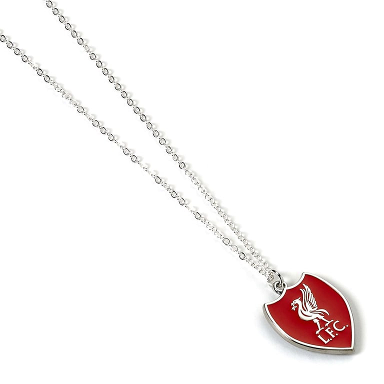 Liverpool FC Shield Necklace - Hypo-Allergenic Silver Finish with Liverpool Crest Pendant